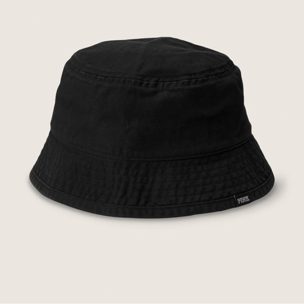 Victoria's Secret pink bucket hat VS PINK black hat NWOT